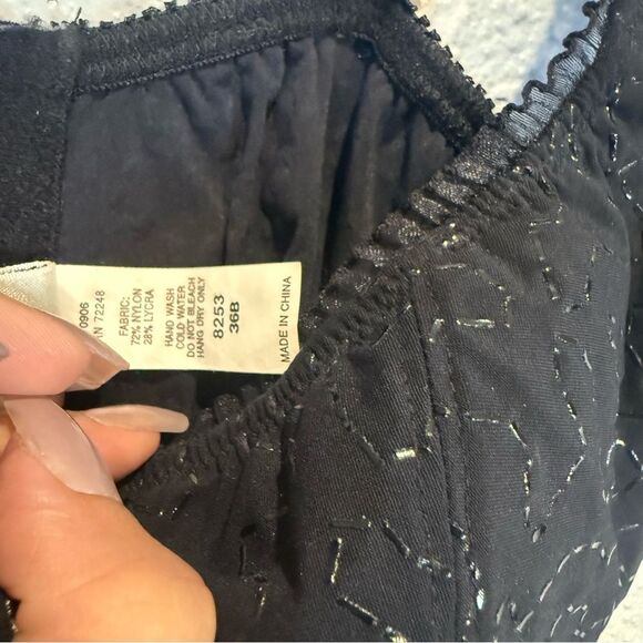 Felina Lingerie Black Glittery Bustier Tank Top 36B - Picture 5 of 7